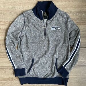 Seattle Seahawks NFL Junior Girl’s Quarter-Zip Sweater Size Large 11/13